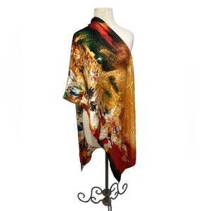 Silk PALACE Vibrant Multicolor 100% Silk scarf